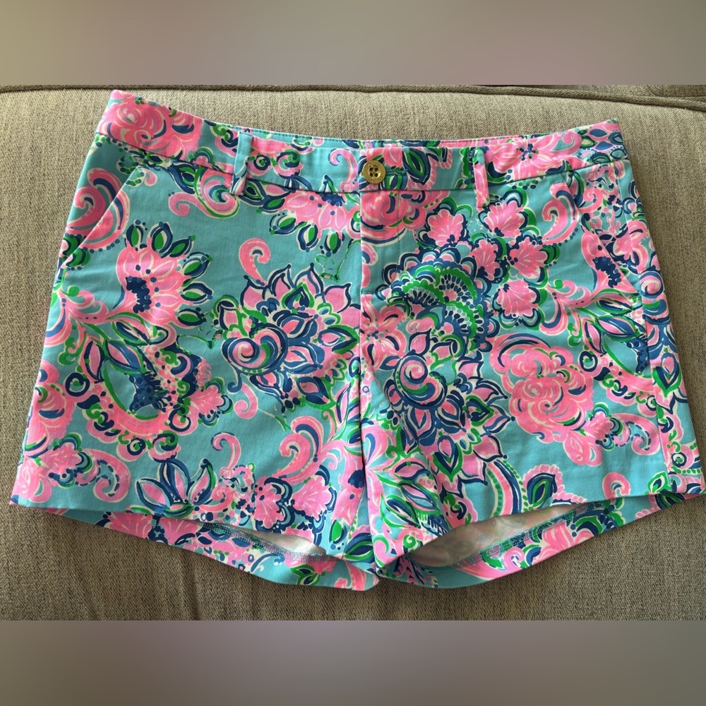 Lilly Pulitzer Pink and Blue Floral Shorts